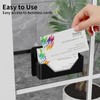 PecMuikee Window Mount Business Card Holder with Suction Cups，Black Acrylic
