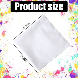 ZUYYON 20 Pcs White Bandana Bulk for Tie Dye Party Supplies White Handkerchiefs Cotton Bandana Headband Head Wrap for DIY, 22 x 22 inches