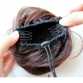 AISIHAIR Hair Bun Wig, Arrangement Wig, Kimono, Wedding, Coming-of-Age Ceremony, Bundle, Straight Bun, Everyday Use, Dark Brown