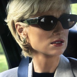 Gold Stud Chunky Twisted Earrings Diana For Women Trendy - Lightweight Waterproof & Sweatproof Jewerly