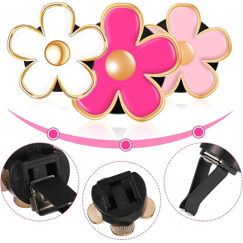 6 Pieces Cute Daisy Flower Air Vent Clip Air Conditioning