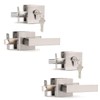 Probrico Brushed Nickel Exterior Door Locksets with Deadbolt, Front Door