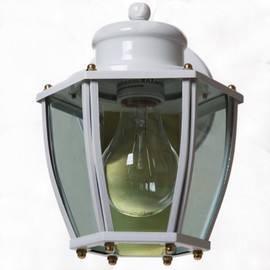 Boston Harbor HV-66961-WH 1-Light Wall Lantern,to 6"x 7-3/4” x 6-1/2”, White