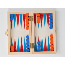 Recent Toys On-The-Go Backgammon Travel Board Set Game -Travel Backgammon Set with Folding/Portable Storage Board-Traditional Strategy Game for Kids/Children/Adults