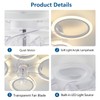 HuixuTe 26" White Geometric Circular Ceiling Fan with Lights Remote
