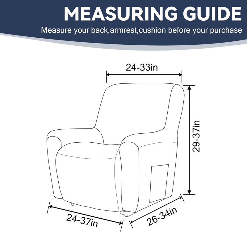 Cupuamon Recliner Chair Covers,Lazy Boy Recliner Covers Stretch Reclining Covers