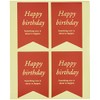 HAPPY BIRTHDAY Gift Stickers, Ribbon Shape, Red, (60 Pieces) MSY-2S