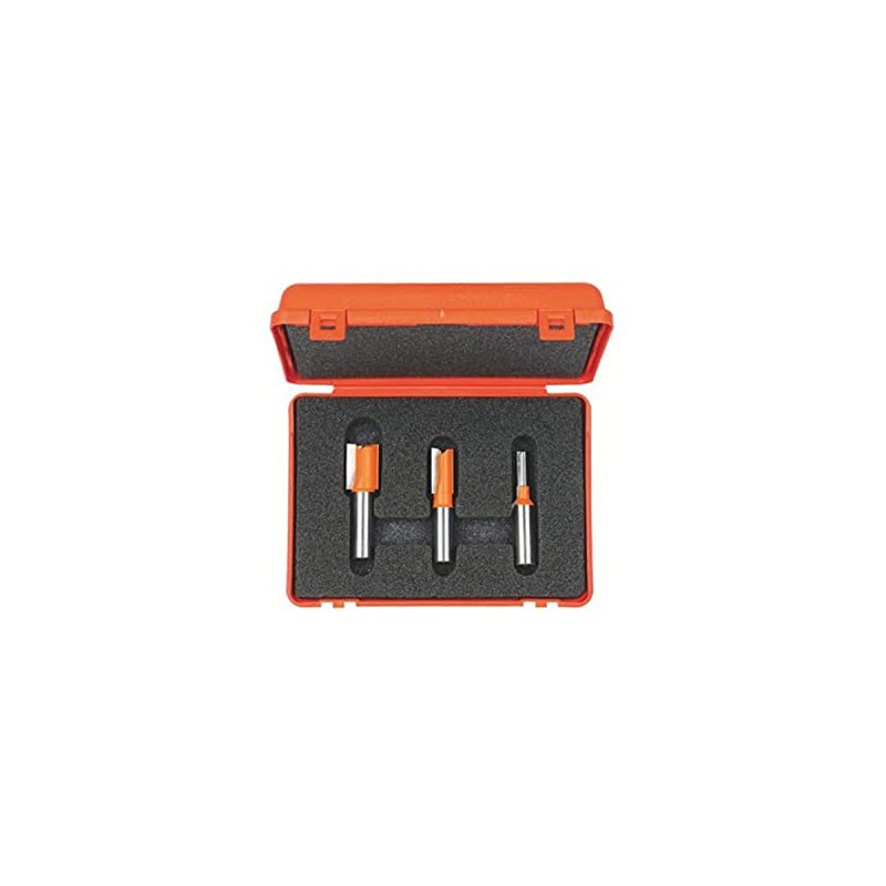 CMT 811.001.11 3-Piece Plywood Groove Set in Carrying Case, 1/4-Shank