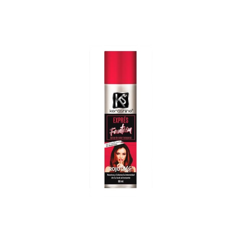 Kerashine Tinte Temporal para Cabello Fantasy Rojo 80 ml