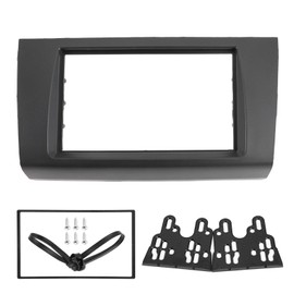 DIN Installation Dash, Black ABS Stereo audio Fascia Panel Navigation Fascia Car Stereo Frame for Suzuki Swift 2005‑2010