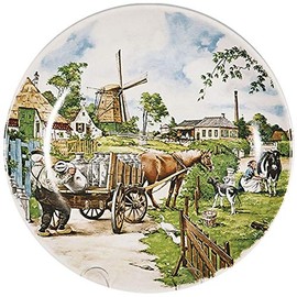 Essence of Europe Gifts Collectible Dutch Gift J.C Van Hunnik Milkman Scene Decorative 5" Ceramic Plate | DutchGiftOutlet