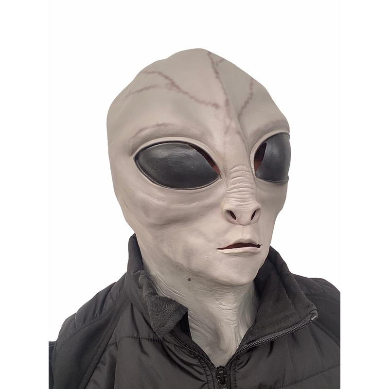 Rubber Johnnies Grey Alien MASK, Latex, Adult One Size, Fancy