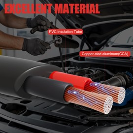 HONENCN 14 Gauge 2 Conductor Electrical Wire, 14 AWG 2.08mm Wire PVC Cord, 12V/24V DC Low Voltage/Copper-clad Aluminum(CCA)Flexible/2 Wire for Automotive LED Strips Lamp Lighting Marine(9.2M/30FT)