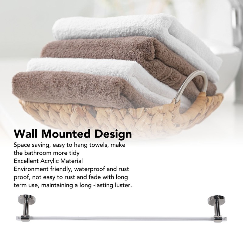 Towel Holder Rod Minimalist Light Luxury Acrylic Wall Mounted Towel