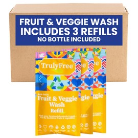 Truly Free Natural Fruit and Veggie Wash Kit - DIY Vegetable Washer & Fruit Cleanser - Pack of 3