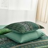 Boho Green Comforter Set Queen Size,8 Piece Bed in a