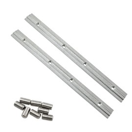 PZRT 2 Sets 3030 Series Aluminum Profile Straight Line Connector, 7 Inch Bracket Fastener with M6 Screw, for T Slot 8mm Aluminum Extrusion Profile Connect Parts