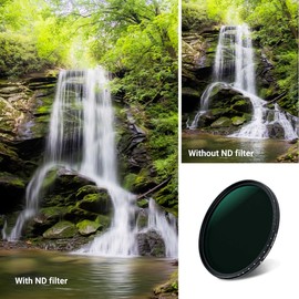 PROfezzion 77mm Variable ND Filter Multi-Coated ND2-ND400 Variable Neutral Density Fader for Canon EF 16-35mm f4L /Sigma 24mm f1.4 DG HSM/Nikon AF-S 20mm f1.8G ED Kit Lens & Other Camera Lenses