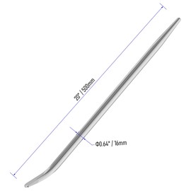 FOCMKEAS 20"(500mm) Aligning Pry Bar Round Crowbar Sleever Bar for Prying and Alignment with Non-Slip Handle, CR-V(20 Inch)
