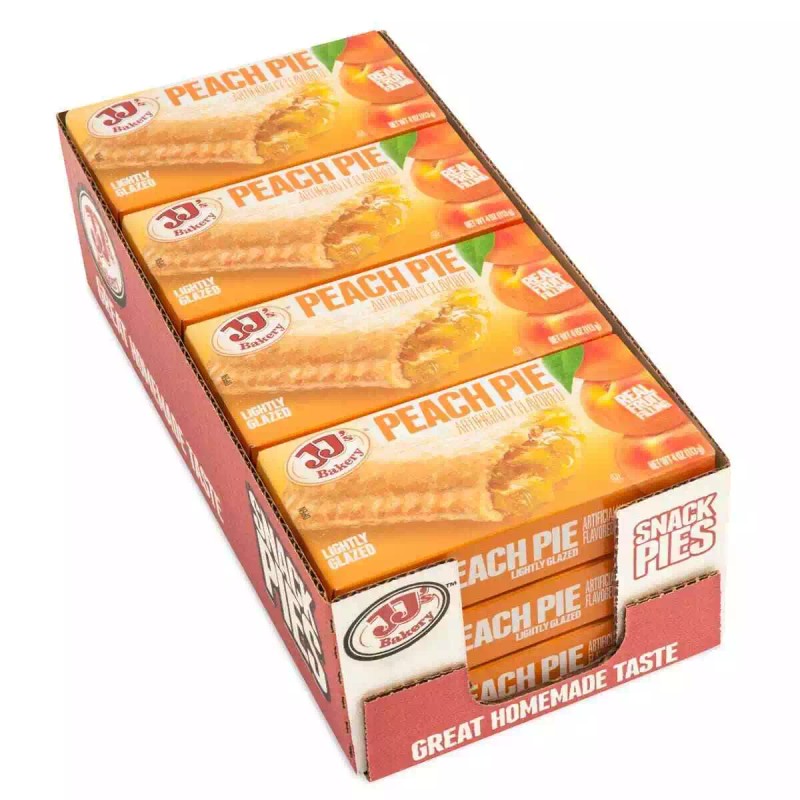 JJ's Bakery Lightly Glazed Snack Pies Kosher Parve 4oz (Peach)