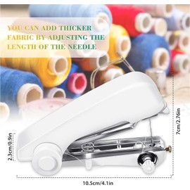 ANROI 12 Piece Sewing Kit with Hand Sewing Machine, Scissors, Tape Measure, Needle Set and More - Perfect for DIY Projects at Home and Travel