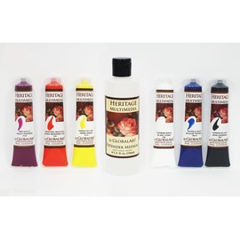 Jansen Art Studio Heritage Multimedia 6 Color Set with Extender Medium