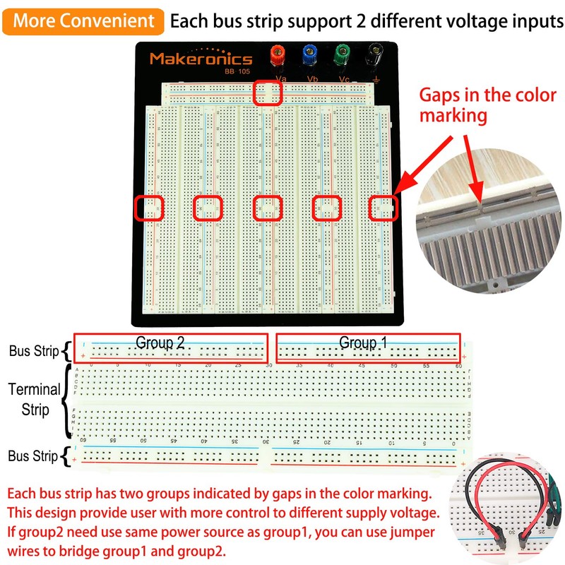 Makeronics 3220-Point Solderless Breadboard