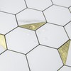 DICOFUN 1 Sheet Hexagon Tile Peel and Stick Backsplash, White
