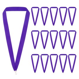 PATIKIL Award Neck Ribbons, 25 Pack Polyester Medal Lanyards with Snap Clip Blank Award Ribbon for Competitions Achievement Sports Party, Purple