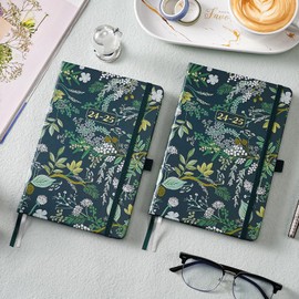 Academic Diary 2024-2025 - A5 Diary 2024-2025 Week to View, August 2024 - July 2025, 12 Months Diary with Elegant Hardcover, Elastic Pen Loop, Back Pocket, 21.3 x 14.7 x 1.6 cm