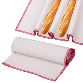 OULLYY 35.5''x26'' Professional Bakers Extra Large Couche - Heavy Duty Proofing Cloth 100% Natural Flax Linen, Bread Cloth Shaping Tool for Baguettes, Loaves, Ciabatta (Large Couche)