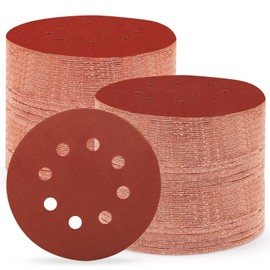 Pack of 150 Sandpaper 125 mm Velcro, 600 Grit Professional 125 Sanding Discs Round 8 Holes for Random Orbital Sanders (150 Pieces, 600 Grit)