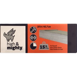 HIGH & MIGHTY 515619 Modern 18" Floating Shelf Holds up to 15lbs, Easy Tool-Free Dry Wall Installation, Flat, Retail Pack of 2, Gray