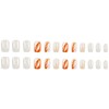 24Pcs Square Press on Nails Short Fake Nails Whhite False