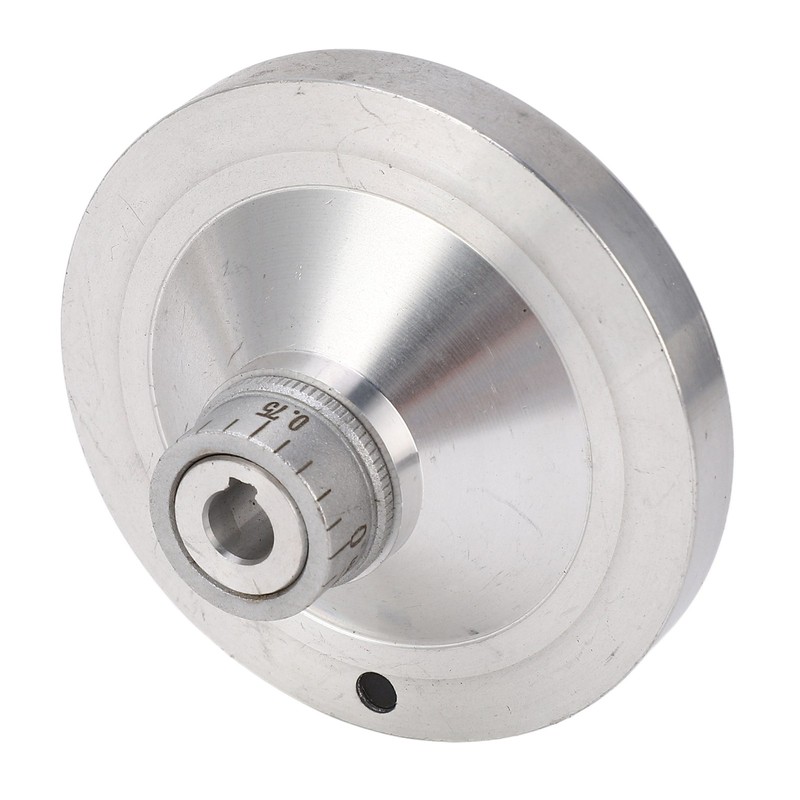 Hand Wheel Crank Handwheel Aluminum Alloy 0‑1mm Scale 80mm Diameter
