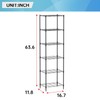 6 Tiers Wire Shelving 12" Dx17 Wx64 H Metal Frame