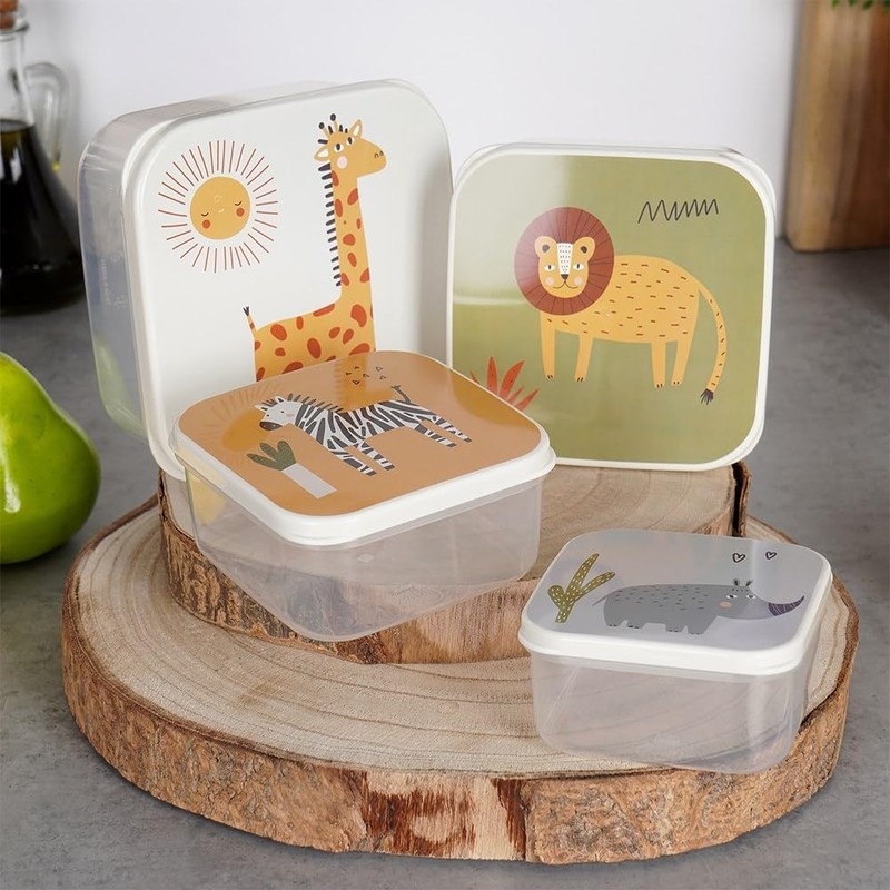 Food Container, Lunch Box, Plastic Container for Children, Pack of