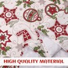 Hapterouse Christmas Tablecloth Rectangle Xmas Table Cover Waterproof Polyester Tablecloth