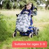 BundleBean - 100% Waterproof Fleece-Lined Child Wheelchair Cover (Grey Polar