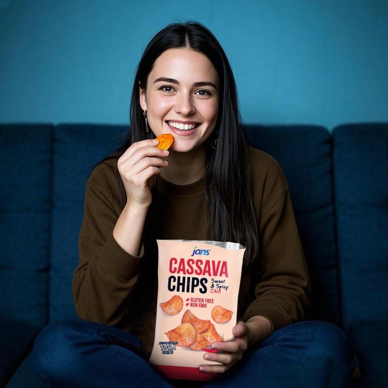 Jans Cassava Chips — Sweet & Spicy Chili Flavor 8oz