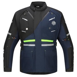 ILM Men's Motorcycle Jacket CE Armored Riding Waterproof Adventure Touring