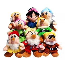 Snow White and the Seven Dwarfs 8" Plush Toy Set Complete 8-Character Collection