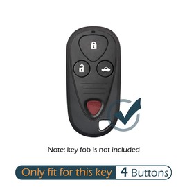 GFDesign 2 Pcs Silicone 4 Buttons Key Fob Cover Remote Case Keyless Rubber Protector Holder Compatible with Acura CL RL TL TSX