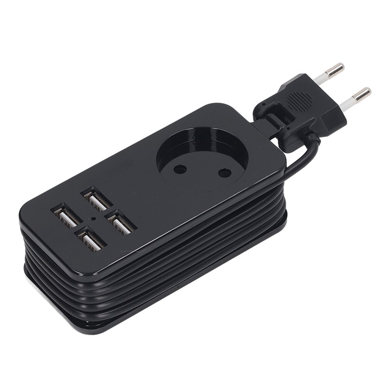 Power Strip 1200W 10A Fireproof Adapter with 4 USB Port