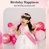 CUBACO Birthday Crown Headband Birthday Girl Crown and Sash, Birthday