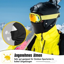 HASAGEI Balaclava Breathable Face Hood Winter Thermal Ski Mask Balaclava Motorcycle Bicycle for Men and Women, black