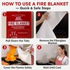 Fire Emergency Fire Blanket - 3-Pack - Fire Suppression Blanket