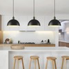 Karjearl Black Pendant Lights Kitchen Island, 11.8" Modern Dome Pendant