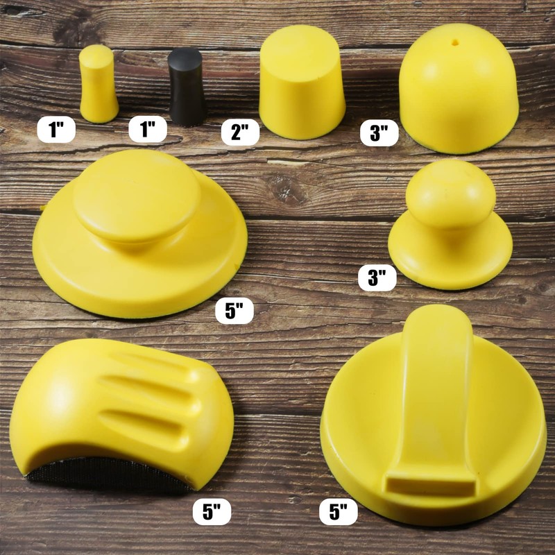 SPEEDWOX 3 Pack 1" Hand Sanding Blocks Mini Hook and