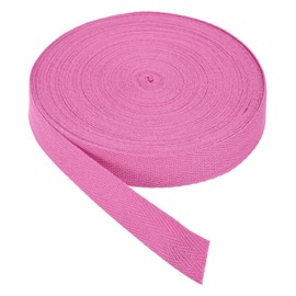 PATIKIL Cotton Twill Tape 20mm(3/4") 25 Yards Cotton Ribbon Bias Binding Tape Herringbone Webbing Trim for Sewing Gift Wrapping Craft DIY Rose